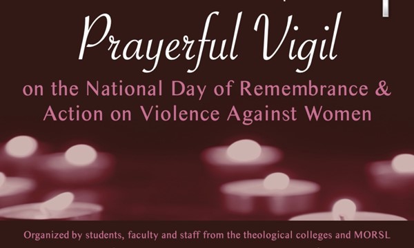 Prayerful Vigil on the National Day of Remembrance and Action on Violence Against Women