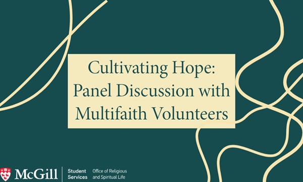 Panel with Multifaith Volunteers on Cultivating Hope