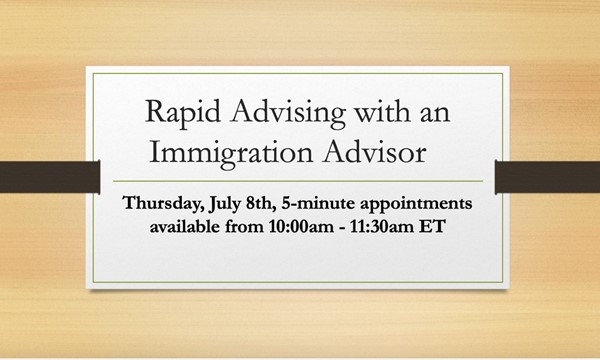 Rapid Advising with an Immigration Advisor