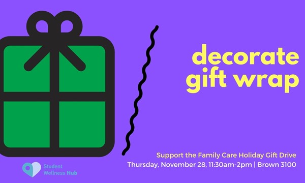 Decorate Gift Wrap for the Family Care Gift Drive